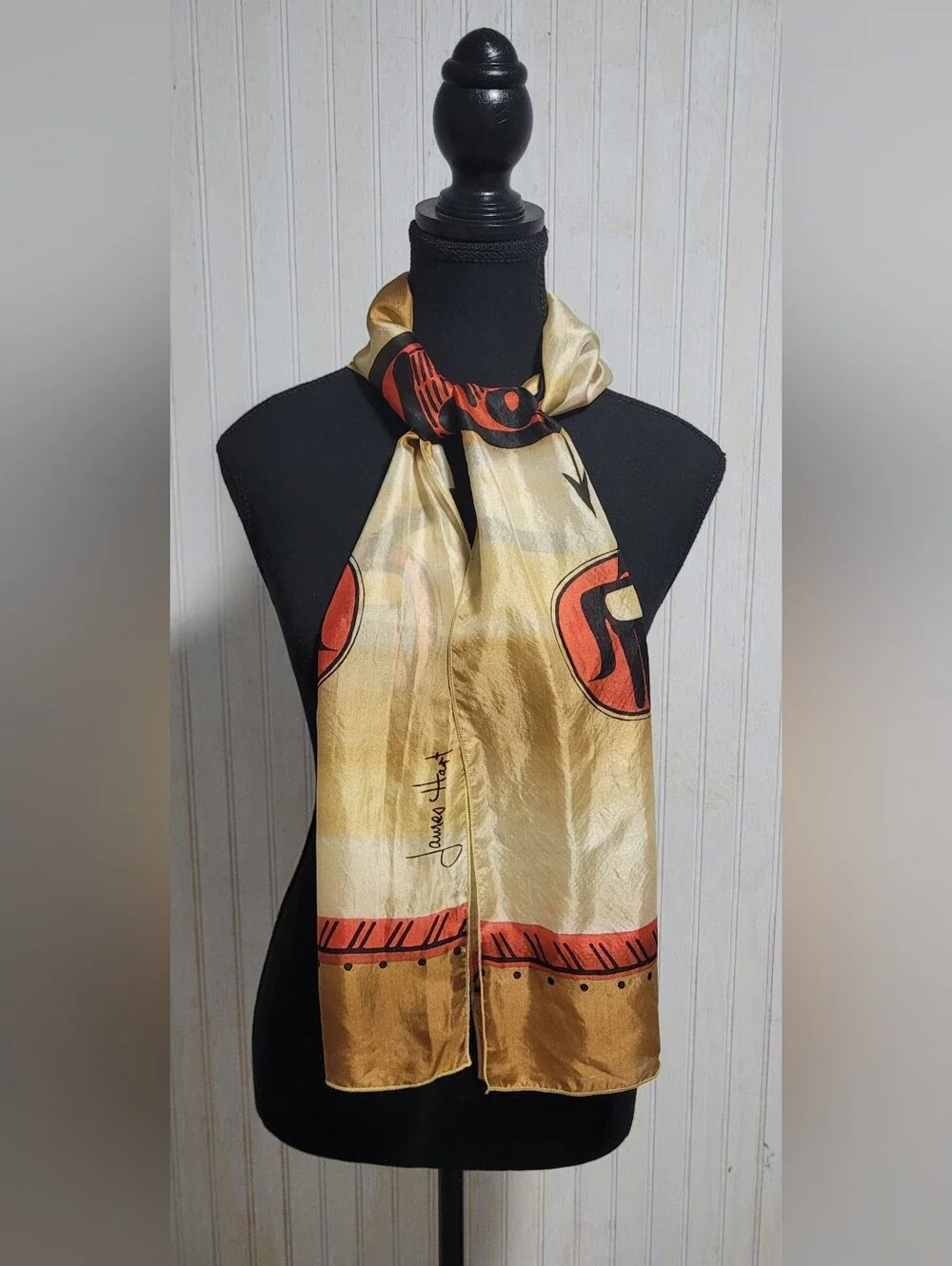 ​James Hart Indigenous Haida Art 100% Silk Scarf One Size